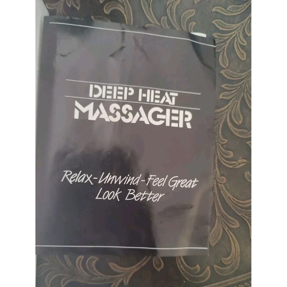 Tedron Deep Heat Electric‎ Handheld Massager 4 Attachments Face Scalp Body Works